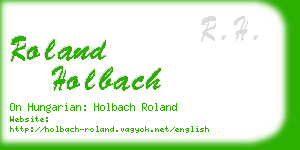 roland holbach business card